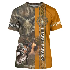 T-shirt, Sweat Chasse Au Cerf, Cadeau Personnaliser Chasseur, Camouflage Chasse Passion - CT08112229