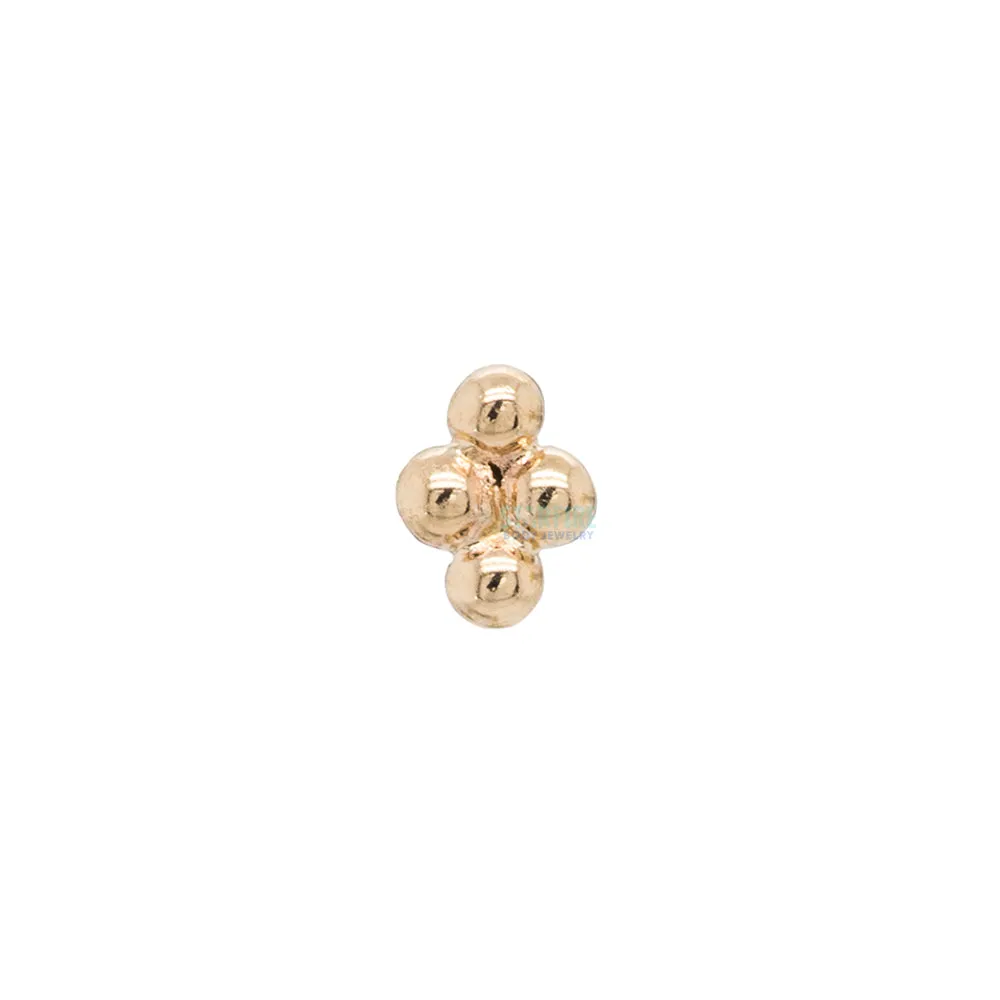 threadless: Quad Bead Cluster Pin in Gold