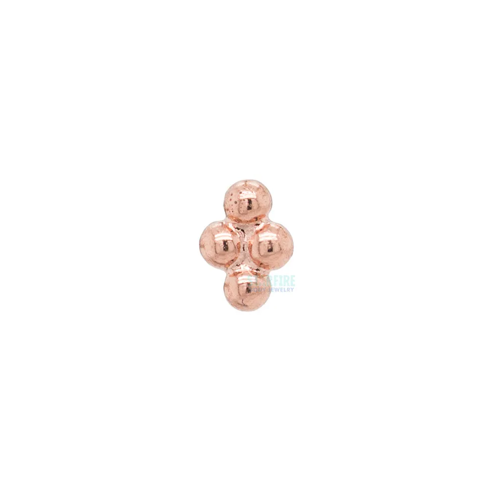 threadless: Quad Bead Cluster Pin in Gold