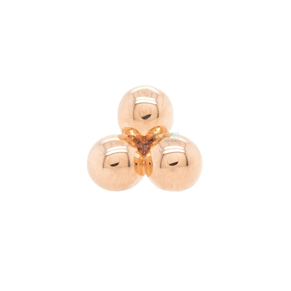 threadless: Tri Bead Cluster Pin in Gold