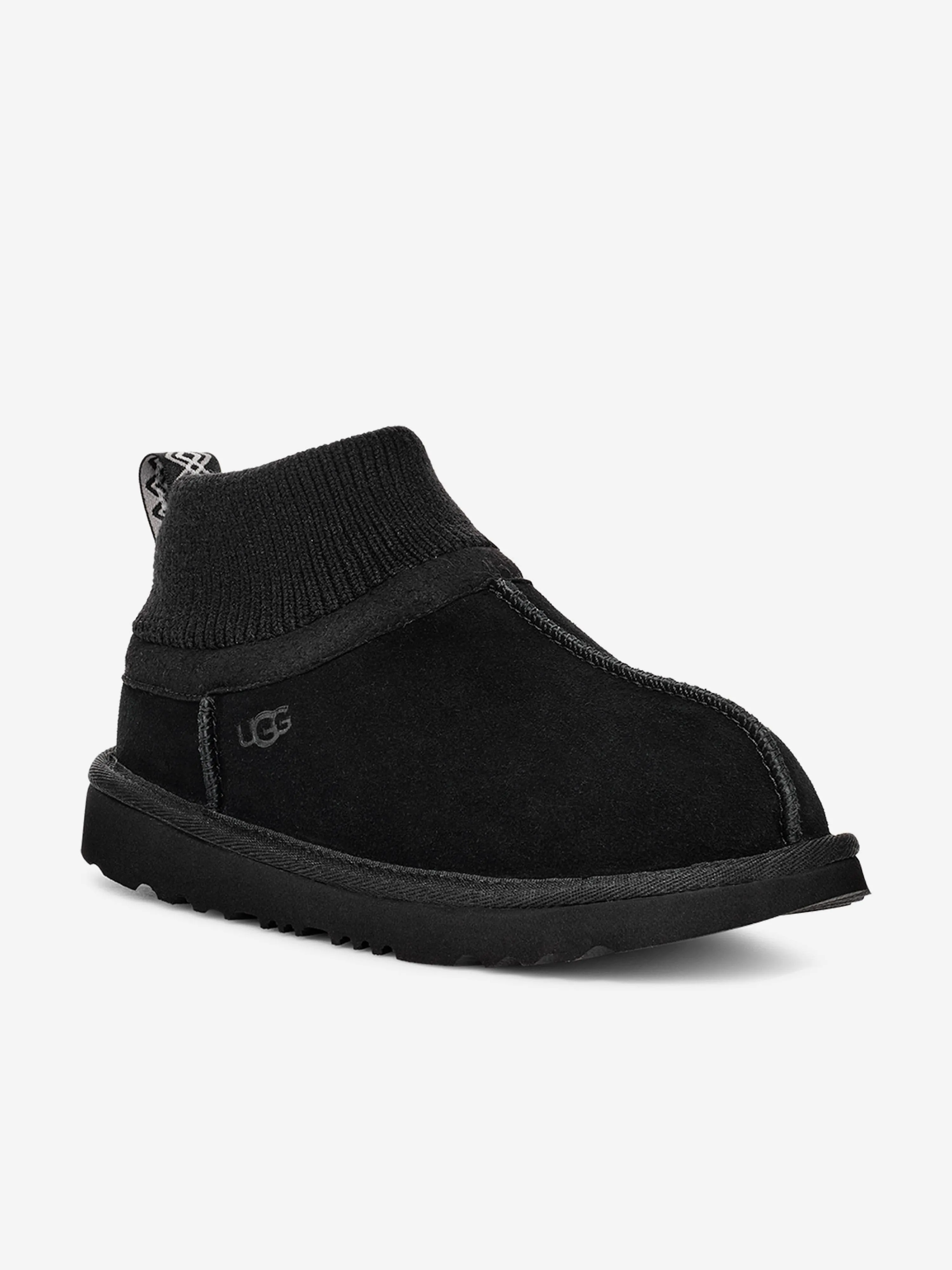 UGG Kids Classic Ultra Stretch Cuff Boots in Black