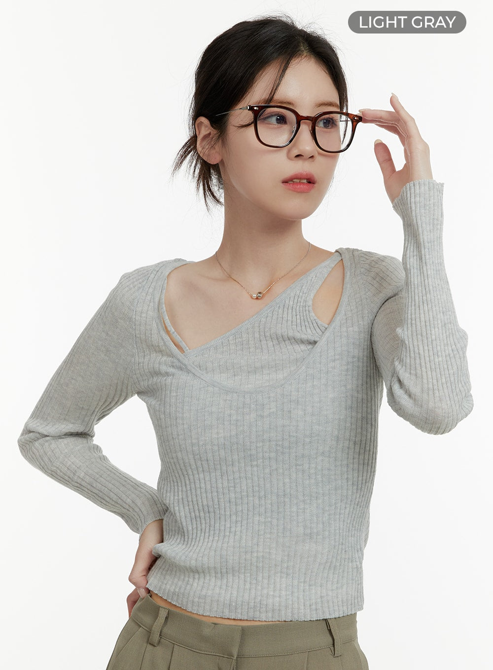 Unbalanced Cotton Long Sleeve OA405