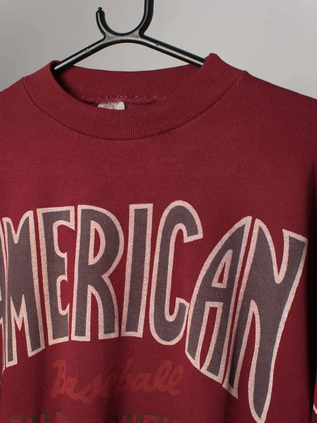 Vintage American USA Baseball style sweatshirt red 80s/90s – Medium / Large