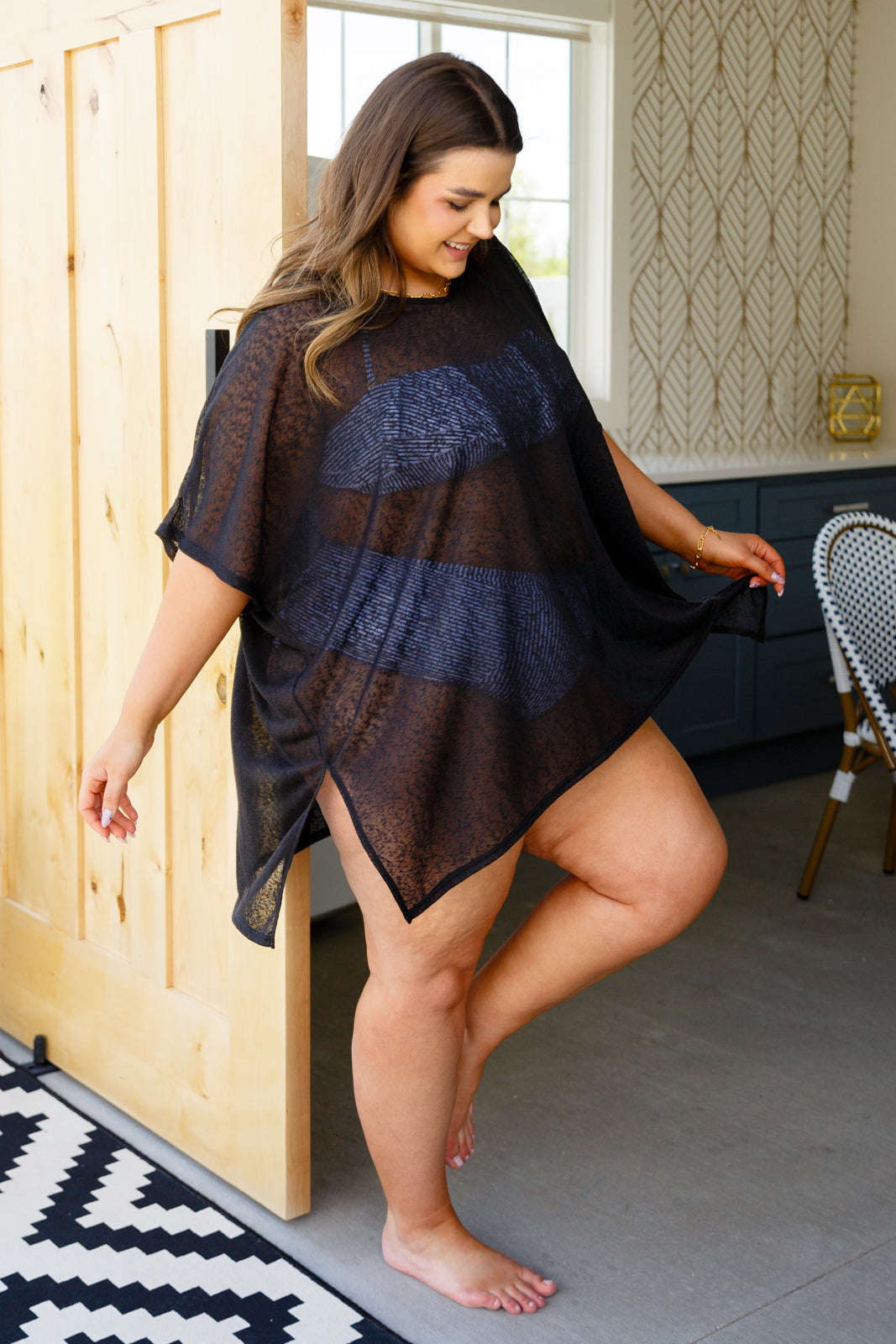 Warm Days, Cool Nights Top in Black