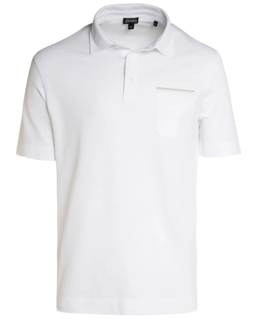 White Cotton Short Sleeve Polo