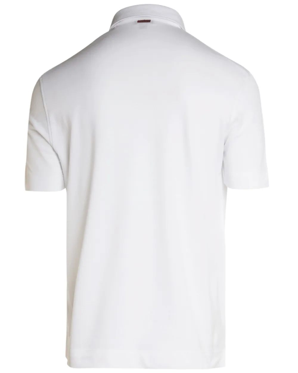 White Cotton Short Sleeve Polo