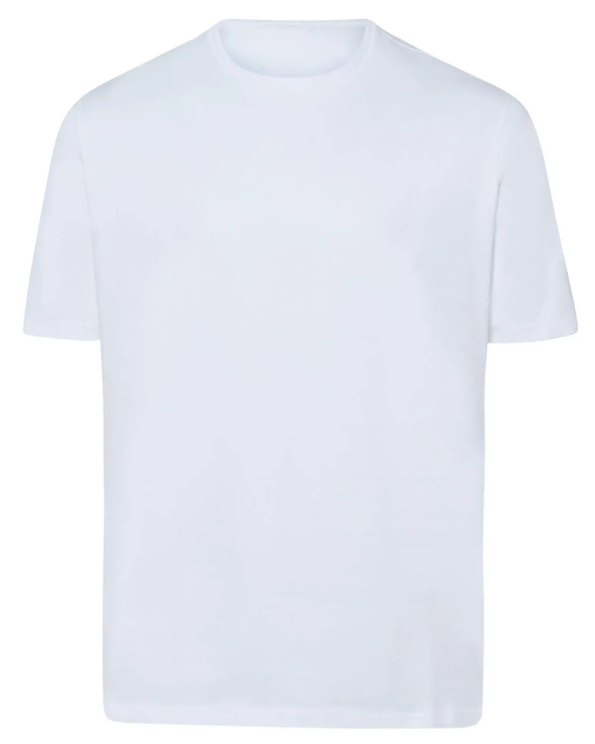 White Giza Cotton Short Sleeve T-Shirt