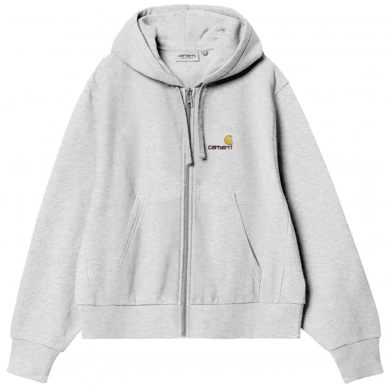 Women's Carhartt WIP American Script Hooded Jacket (Ash Heather)