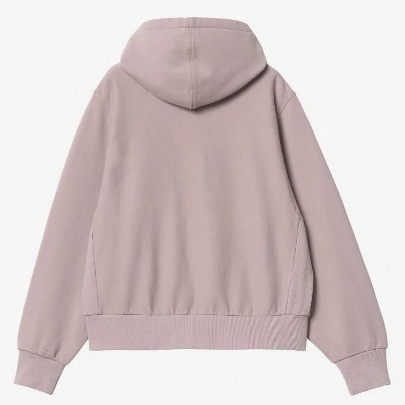 Women's Carhartt WIP American Script Pullover Hooded Sweatshirt (Glassy Pink)