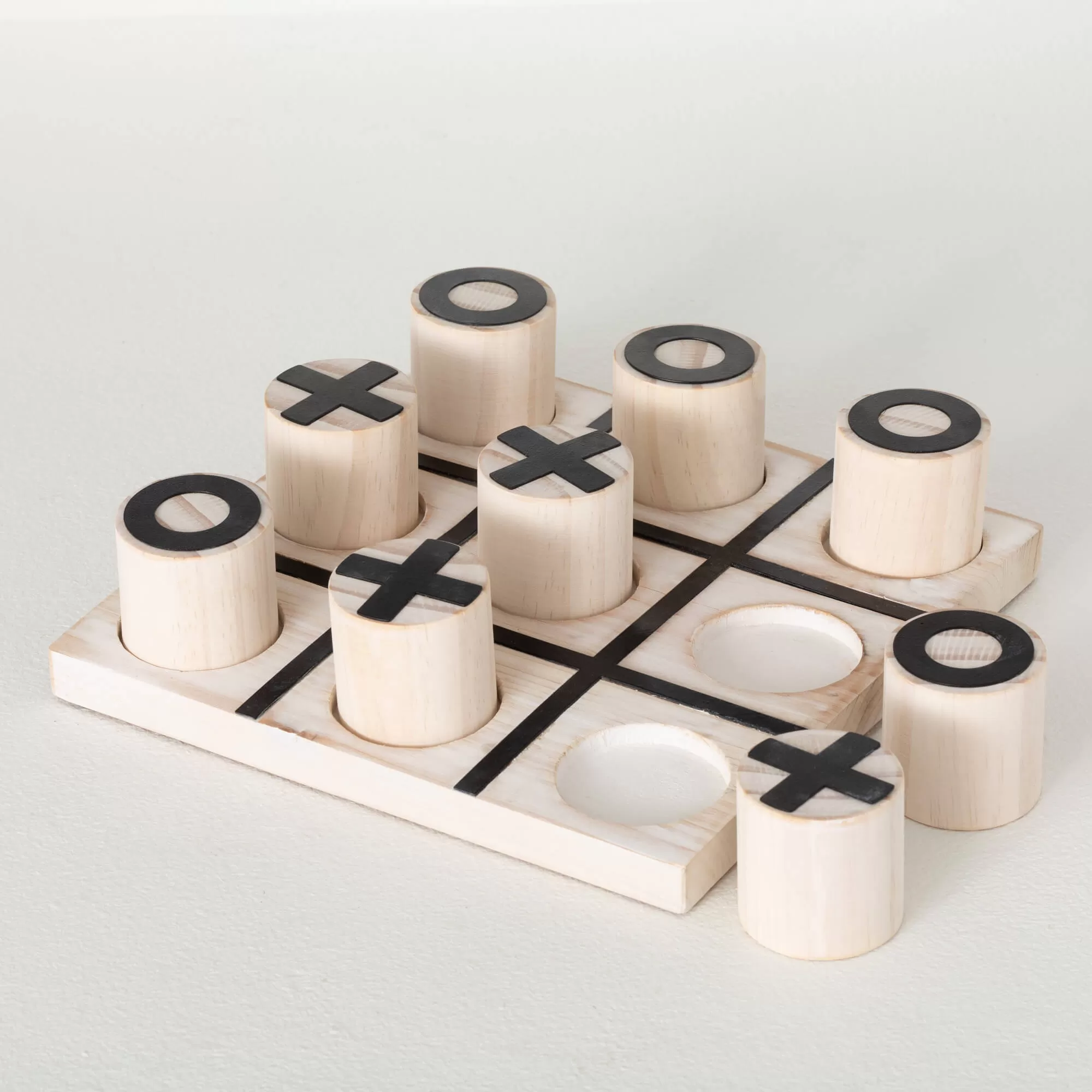 Wood Block Tic Tac Toe Game