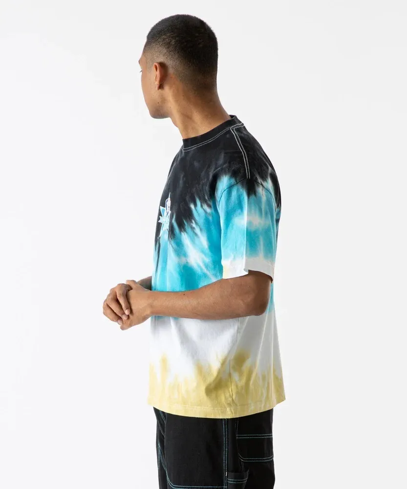 X-Large  |Crew Neck Unisex Street Style Tie-dye Plain Cotton