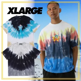 X-Large  |Crew Neck Unisex Street Style Tie-dye Plain Cotton