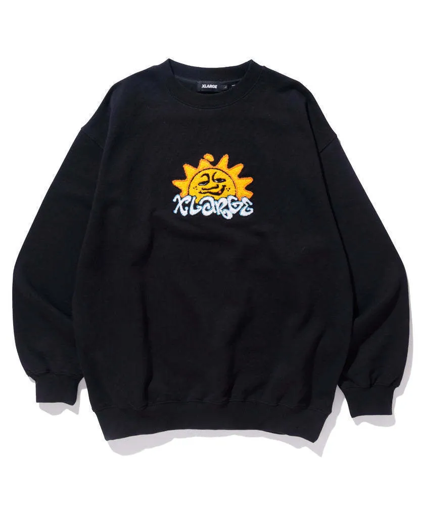 X-Large  |Crew Neck Unisex Sweat Street Style Long Sleeves Plain Logo