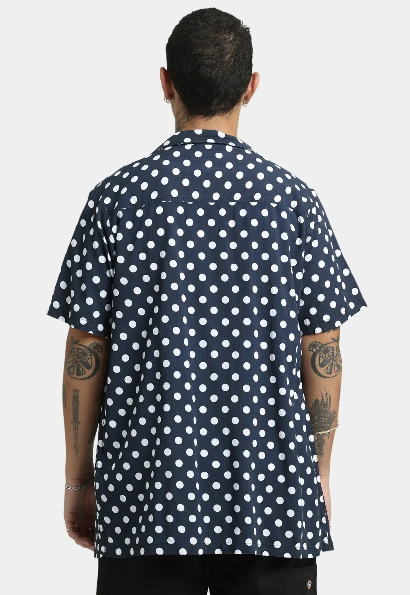 X-Large  |Dots Street Style Short Sleeves Logo Skater Style Shirts