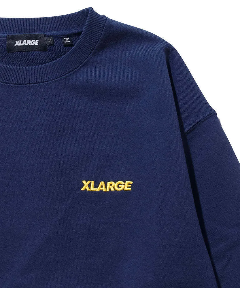 X-Large  |Street Style Long Sleeves Plain Cotton Logo Sweatshirts