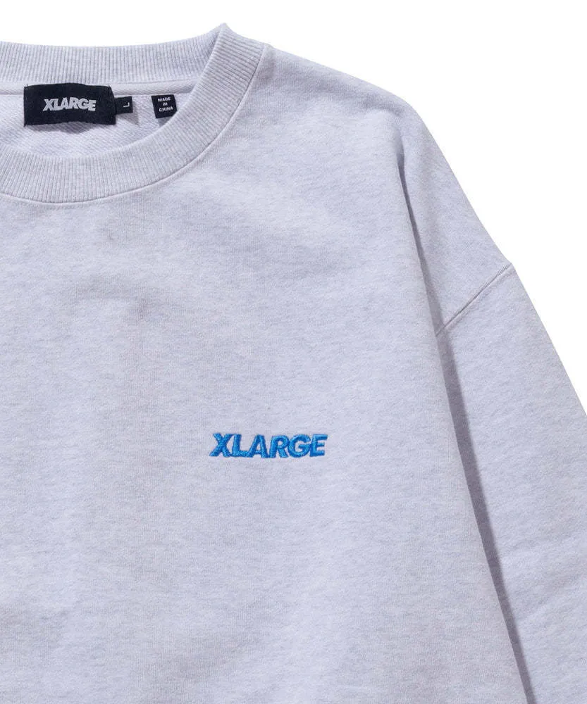 X-Large  |Street Style Long Sleeves Plain Cotton Logo Sweatshirts