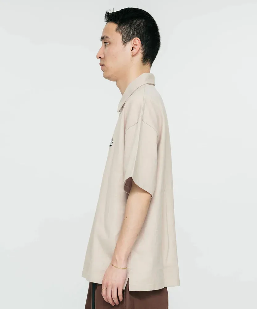 X-Large  |Unisex Street Style Plain Cotton Short Sleeves Polos