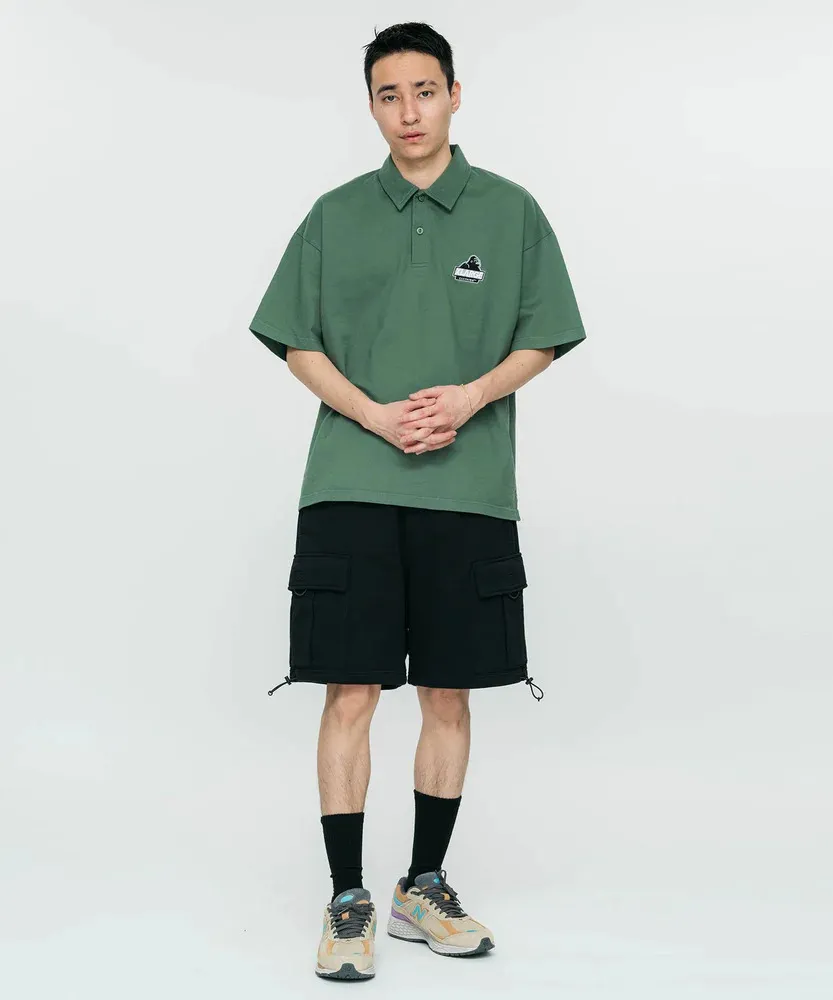 X-Large  |Unisex Street Style Plain Cotton Short Sleeves Polos