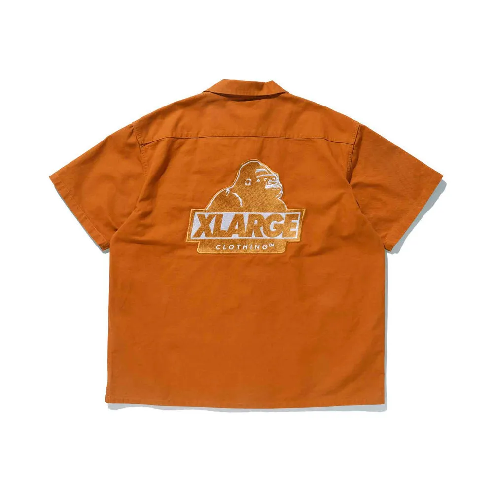 X-Large  |Unisex Street Style Plain Short Sleeves Logo Shirts