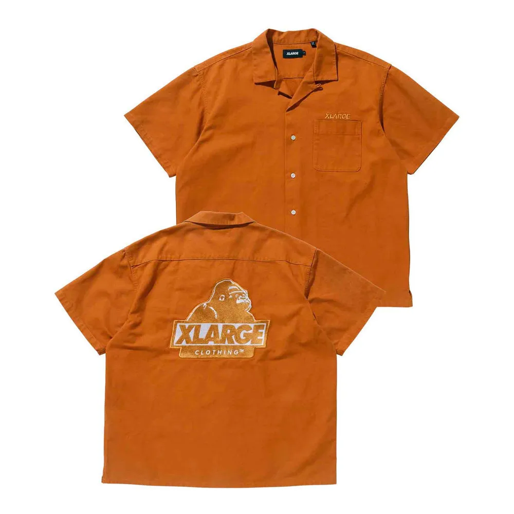 X-Large  |Unisex Street Style Plain Short Sleeves Logo Shirts