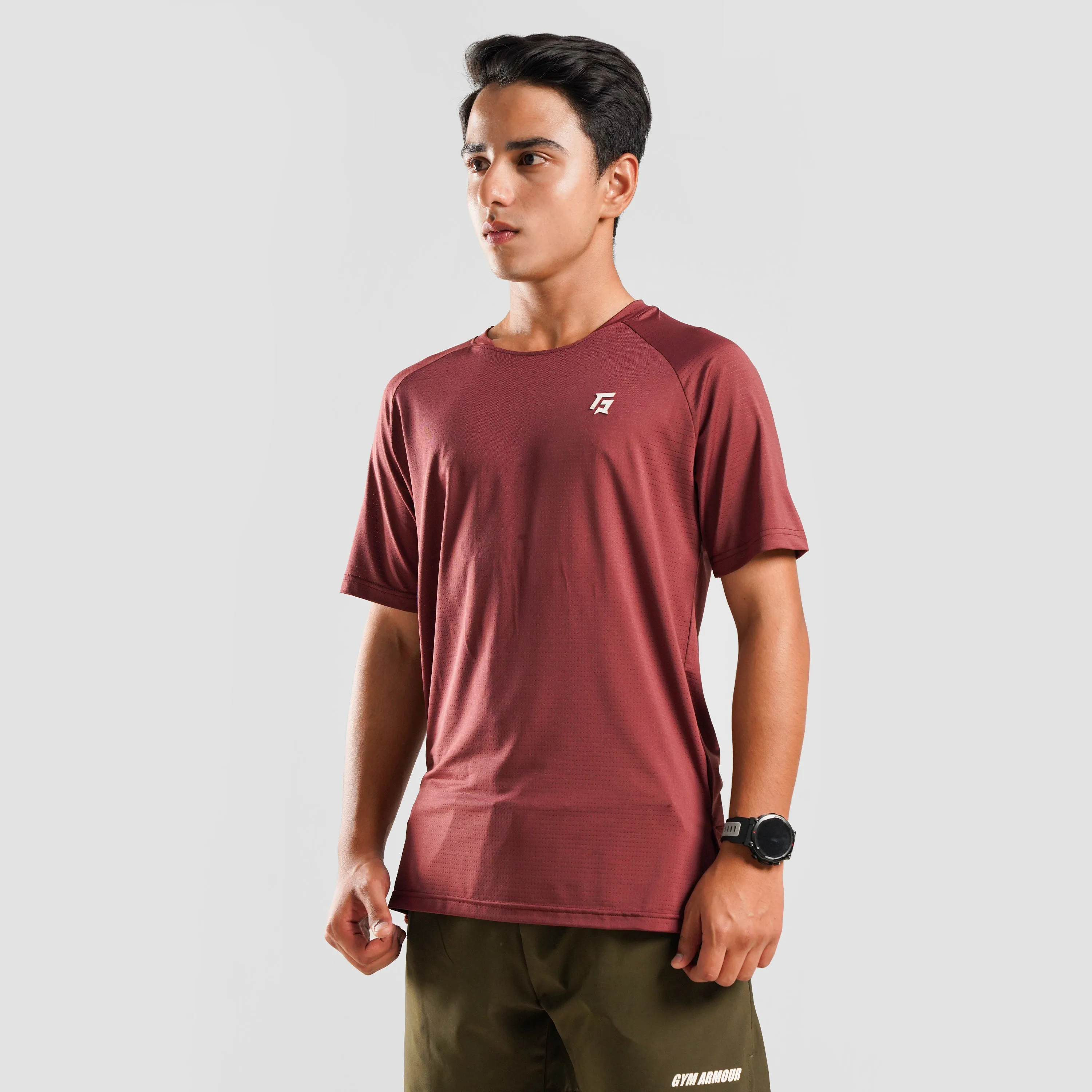 Youth Mesh Motion Tee (Maroon)