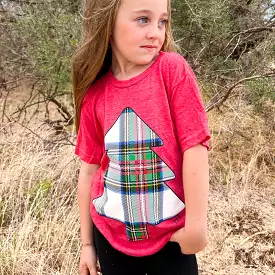 Youth Plaid Tree Tee