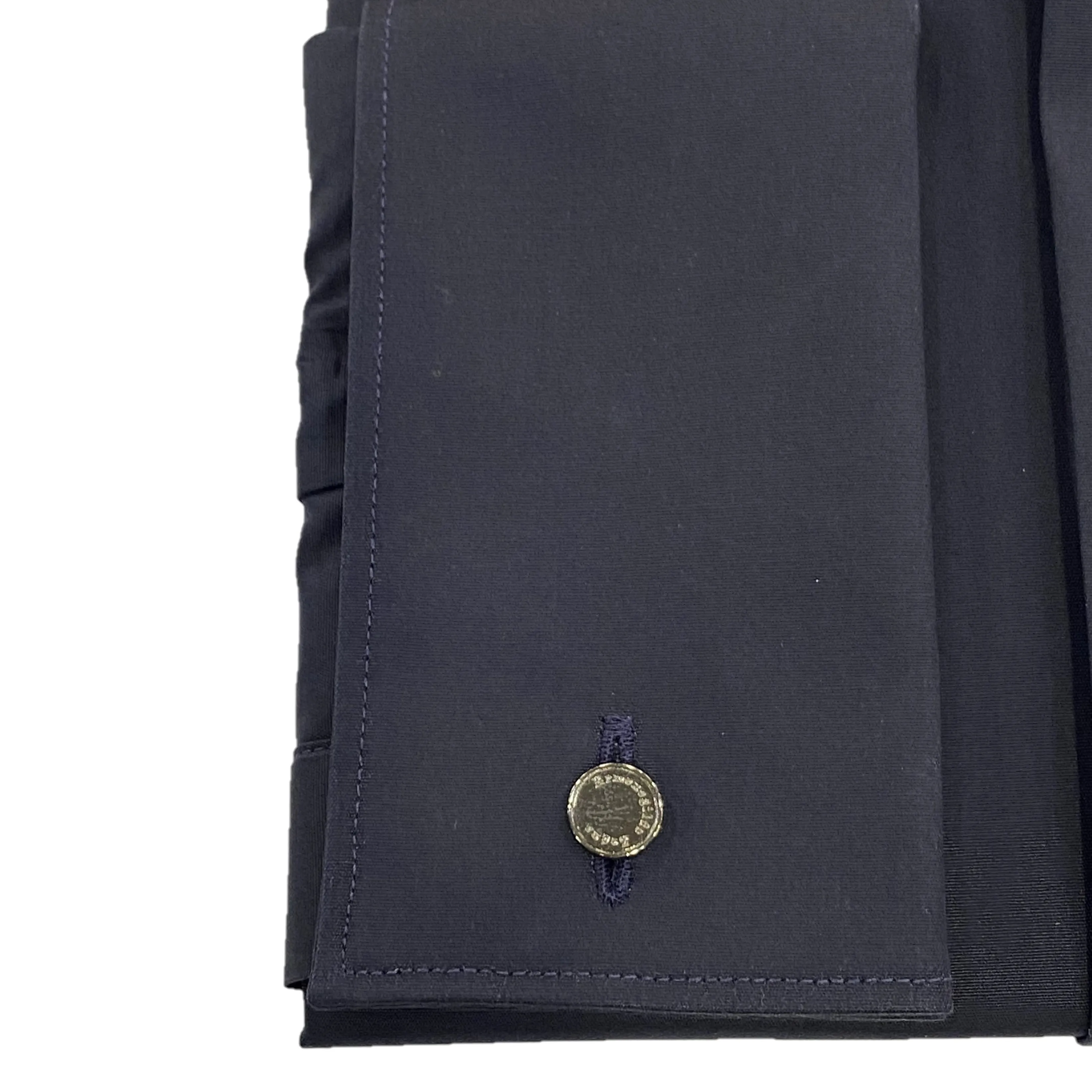 ZZegna Navy French Cuff Shirt